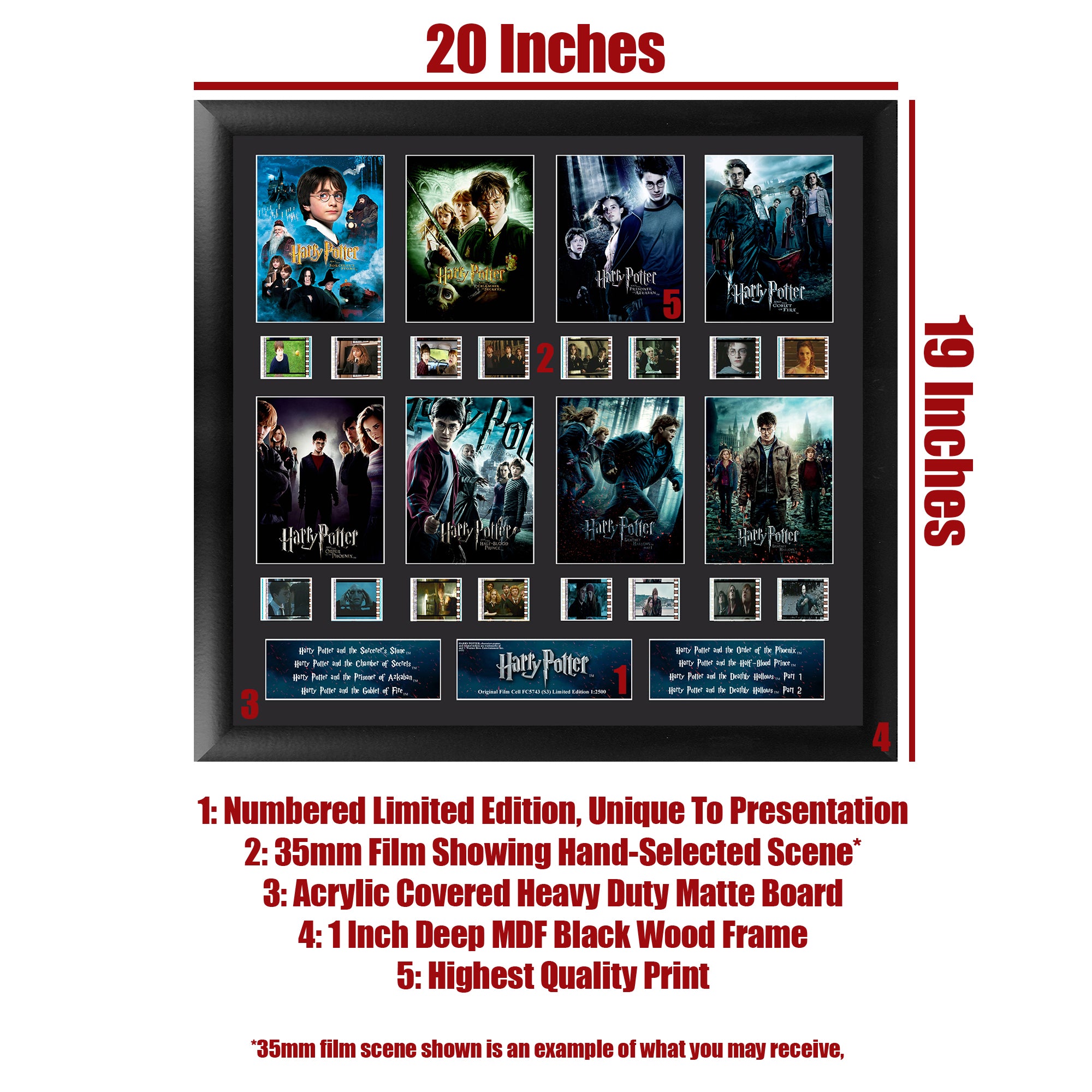 Harry Potter 1-7 Finale (S3) FilmCells Presentation Limited Edition Mixed Montage Wall Art USFC5743